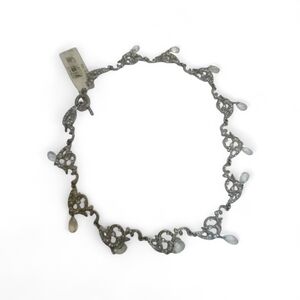 Neiman Marcus Silver Filigree Necklace with Teardrop Details